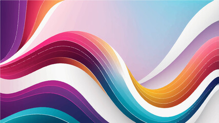 Abstract many color smooth light lines background. Vector illustration
