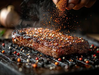 Delicious grilled meat, juicy steaks, and cheerful outdoor meals with friends captured in sunny