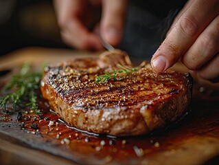 Delicious grilled meat, juicy steaks, and cheerful outdoor meals with friends captured in sunny