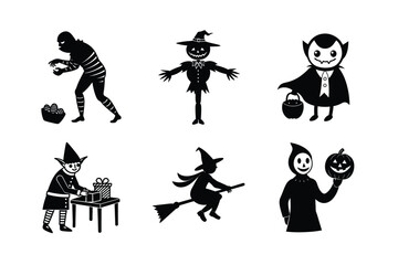 vector silhouettes of people