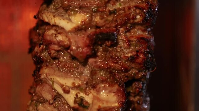 Preparing chicken shawarma Roll in India.