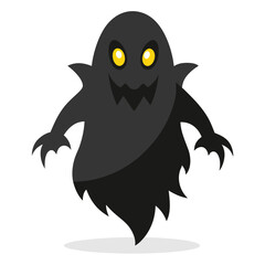 Halloween ghostly shadow vector on white background vector illustration