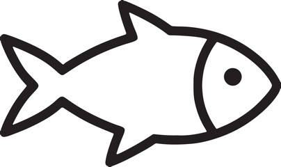  fish simple icon. Vector ICON all icon Viktor
