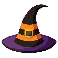 Halloween witch hat vector on white background vector illustration