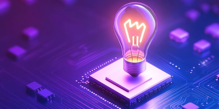 Illuminated Idea On Modern Computer Microchip Technology