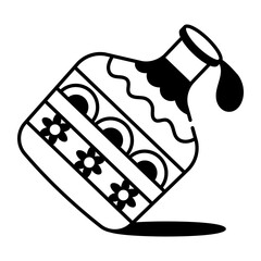 Mexican drink icon in hand drawn style 
