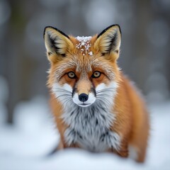 Obraz premium Eyes of the Snow Fox