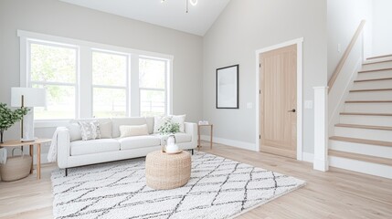 Light and airy living room with neutral tones