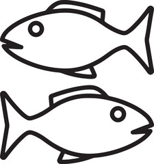 fish   simple icon. Vector ICON all icon Viktor