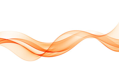 Golden Wave. Abstract, flowing, transparent design element in the form of a wave. A wave of golden amber color moves in a curved smoky flow.