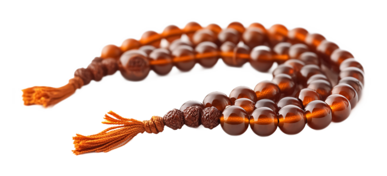 Masbahah Box (Prayer Bead Holder) for Organized Prayer Beads - Isolated on White Background