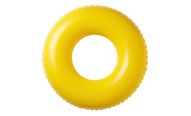 round yellow pool float png. yellow pool float inflatable top view flat lay isolated. inflatable float for summertime activities and fun png. yellow pool float png
