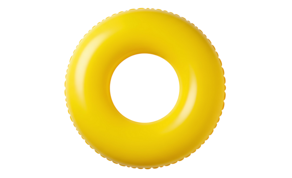 round yellow pool float png. yellow pool float inflatable top view flat lay isolated. inflatable float for summertime activities and fun png. yellow pool float png