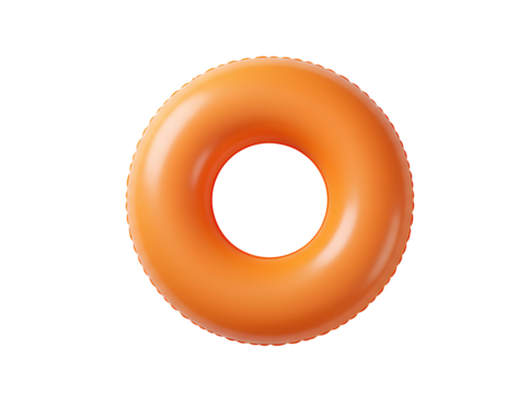 round orange pool float png. orange pool float inflatable top view flat lay isolated. inflatable float for summertime activities and fun png. orange pool float png