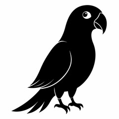 Minimalist Parrot Silhouette Vector