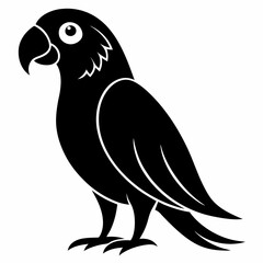 Minimalist Parrot Silhouette Vector
