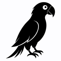 Fototapeta premium Minimalist Parrot Silhouette Vector
