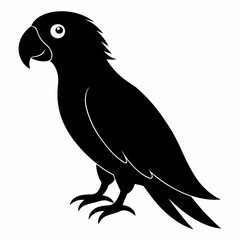 Obraz premium Minimalist Parrot Silhouette Vector