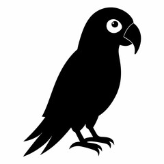 Minimalist Parrot Silhouette Vector