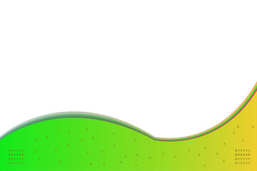 Abstract green curve waves background isolated on white and is the edge of the picture, Panoramic banner background with copy space
Modern abstract green wave background. Fit for presentation 