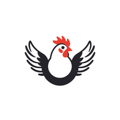 Obraz premium Chicken_Logo_Cute_Farm_Bird_Poultry_Design