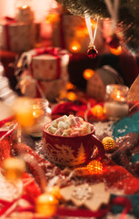 Soft focus and vintage lens. A blurry warm atmosphere filled with sparkle and twinkle. Perfect for a magical holiday eve or special seasonal event