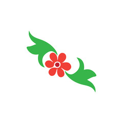 christmas holly with red berries design 