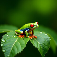 Naklejka premium green tree frog