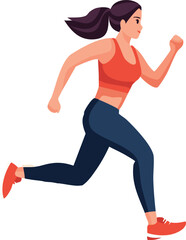 running woman vector illustration