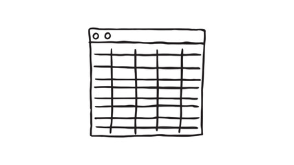 Spreadsheet line art illustration perfect for business and finance presentations © Ramjan