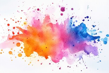 Vibrant watercolor illustrations for summer solstice festivities, june 21, colorful paint splashes for seasonal promotions and joyful events