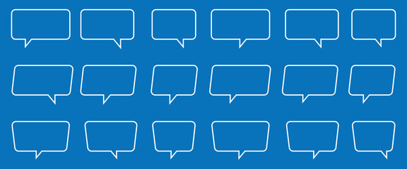 Speech Bubble set. Talk bubble. Speech bubble comic buttons for web design. Speech bubble collection. Chat vector icon. Talk bubble speech icon. Empty bubbles vector design element. Speech bubble set 