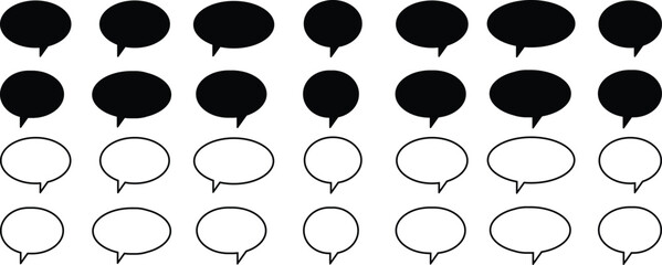 Speech Bubble set. Talk bubble. Speech bubble comic buttons for web design. Speech bubble collection. Chat vector icon. Talk bubble speech icon. Empty bubbles vector design element. Speech bubble set 