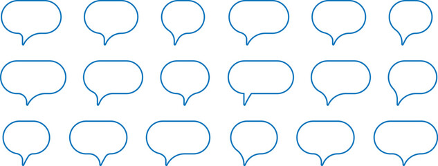 Speech Bubble set. Talk bubble. Speech bubble comic buttons for web design. Speech bubble collection. Chat vector icon. Talk bubble speech icon. Empty bubbles vector design element. Speech bubble set 