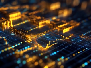 Gold investment the background of stock trading data