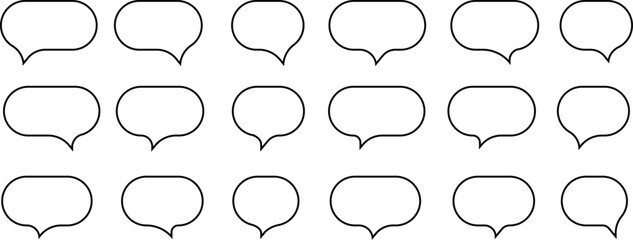 Speech Bubble set. Talk bubble. Speech bubble comic buttons for web design. Speech bubble collection. Chat vector icon. Talk bubble speech icon. Empty bubbles vector design element. Speech bubble set 