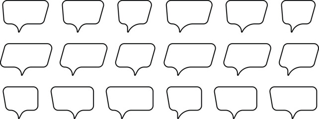 Speech Bubble set. Talk bubble. Speech bubble comic buttons for web design. Speech bubble collection. Chat vector icon. Talk bubble speech icon. Empty bubbles vector design element. Speech bubble set 