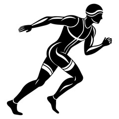 runner silhouette vector
