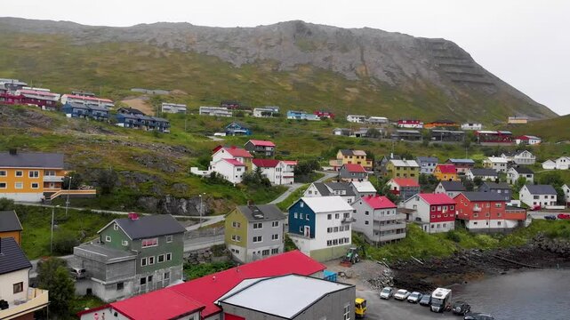 Skarsvag - Norway's northernmost fishing village. Top view