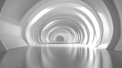Naklejka premium Abstract White Arch Tunnel
