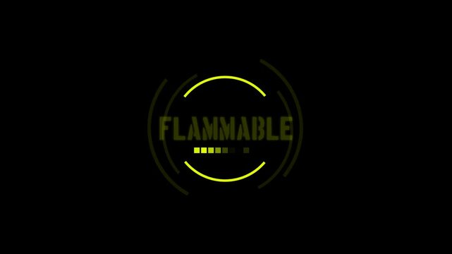 Flamemable text animation simple element asset visual digital