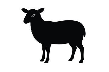 Sheep Silhouette Black Minimalist Animal Icon