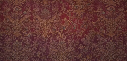 Rich jewel-toned damask wallpaper, seamless pattern  ,  fabric,  background