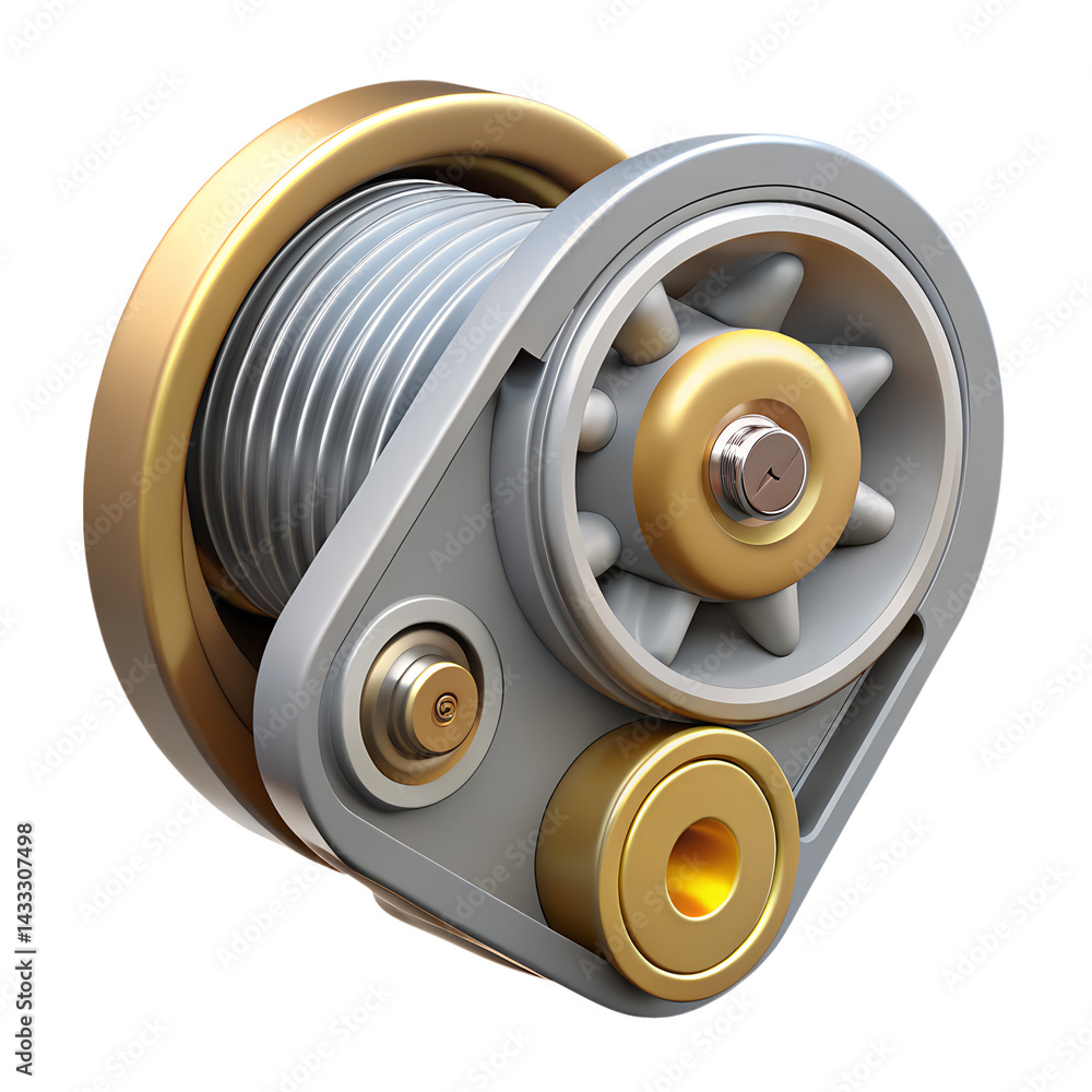 Poster high quality 3d rendering icon land transportation isolated on white background featuring a complex 