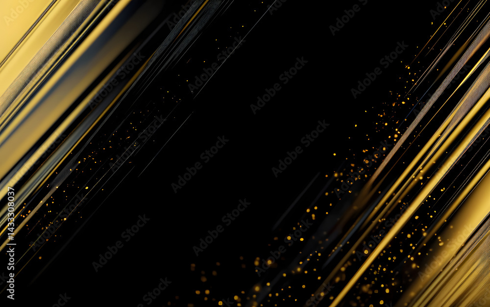 Poster abstract black and gold are light with white the gradient is the surface with templates metal textur