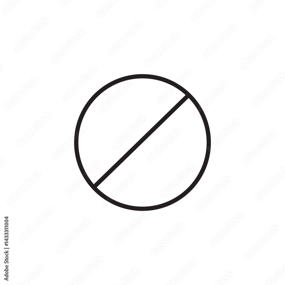 Poster prohibited restrict icon editable outline stroke vector eps