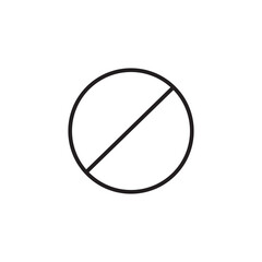 prohibited restrict icon editable outline stroke vector eps