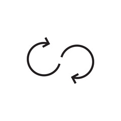 arrow flip icon editable outline stroke vector eps