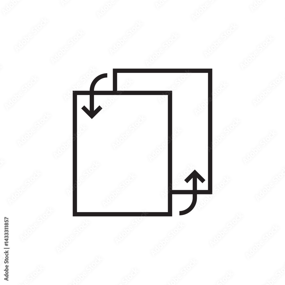 Poster document switch icon editable outline stroke vector eps