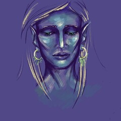 portrait of an elf girl